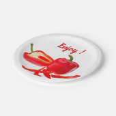 Geniet van een foto van verse rode klokjes met tek papieren bordje (Gekanteld)