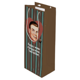 Geniet van een goedkope Valentijn. Wijn Cadeautas