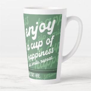 Geniet van een kopje geluk   Motivatie latte-Mok Latte Mok