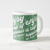 Geniet van een kopje geluk | Motivatie Mok (Voorkant rechts)