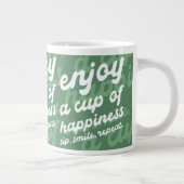 Geniet van een kopje geluk | Motivatie Mok (Rechts)