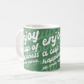 Geniet van een kopje geluk | Motivatie Mok (Voorkant links)