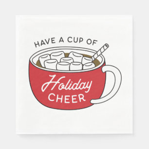 Geniet van een kopje Holiday Cheer Hot Chocolate Servet