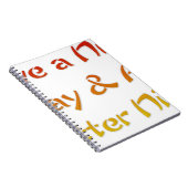 Geniet van een leuke dag en een beter nachtontwerp notitieboek (Rechterzijde)