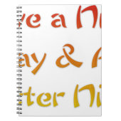 Geniet van een leuke dag en een beter nachtontwerp notitieboek (Voorkant)