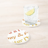 Geniet van een leuke dag en een beter nachtontwerp zandsteen onderzetter (Zijkant)