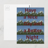 Geniet van een leuke dag en een betere nachtkunst briefkaart (Voorkant / Achterkant)