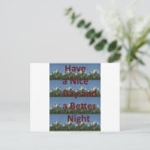 Geniet van een leuke dag en een betere nachtkunst briefkaart (Staand voorkant)
