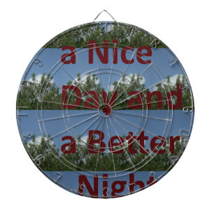 Geniet van een leuke dag en een betere nachtkunst dartbord