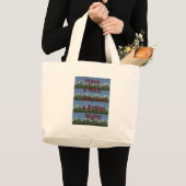 Geniet van een leuke dag en een betere nachtkunst grote tote bag (Voorkant (product))