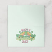 Geniet van een Lucky Day Retro St. Patrick's Day Plaatskaartje (Buitenkant ongevouwen)