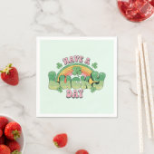 Geniet van een Lucky Day Retro St. Patrick's Day Servet (Insitu)
