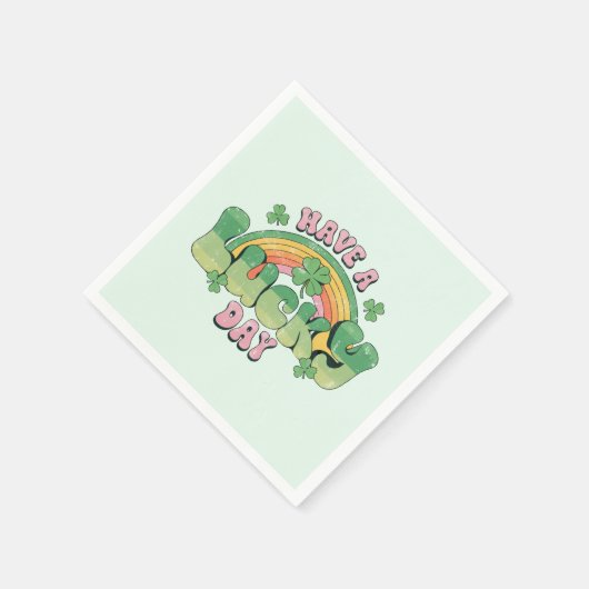 Geniet van een Lucky Day Retro St. Patrick's Day Servet (Hoek)