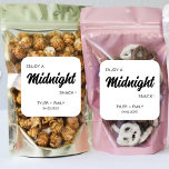Geniet van een Midnight Snack Wedding Treat Vrijge Vierkante Sticker<br><div class="desc">Geniet van een Midnight Snack Wedding Treat Vrijgezellenfeest Square Sticker</div>