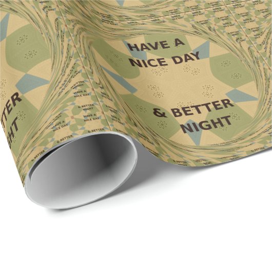 Geniet van een mooie dag & betere nacht art print cadeaupapier (Rol Hoek)