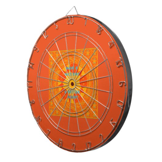 Geniet van een mooie dag & betere nacht art print dartbord (Voorkant Rechts)