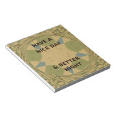 Geniet van een mooie dag & betere nacht art print notitieblok (Schuin)