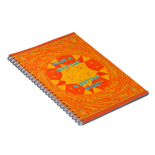 Geniet van een mooie dag & betere nacht art print notitieboek (Rechterzijde)