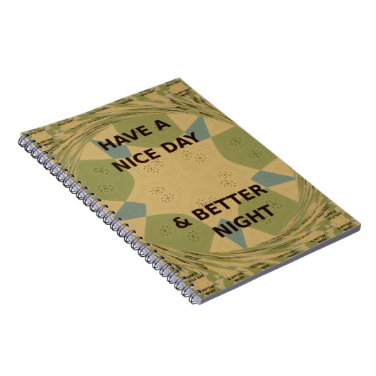 Geniet van een mooie dag & betere nacht art print notitieboek (Rechterzijde)
