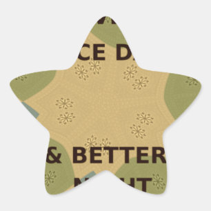 Geniet van een mooie dag & betere nacht art print ster sticker