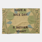 Geniet van een mooie dag & betere nacht art print theedoek (Horizontaal)