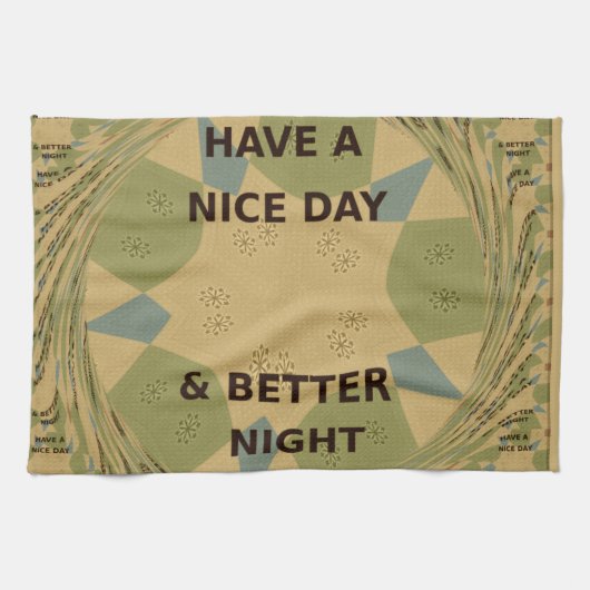 Geniet van een mooie dag & betere nacht art print theedoek (Horizontaal)