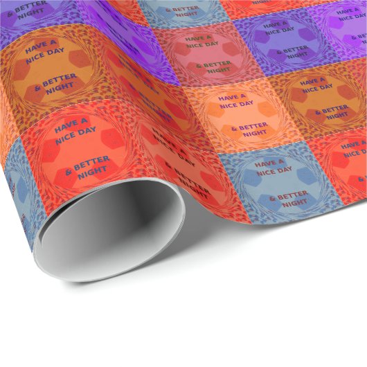 Geniet van een mooie dag & betere nacht Pop Art Pr Cadeaupapier (Rol Hoek)