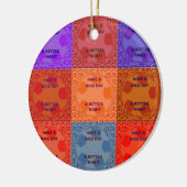 Geniet van een mooie dag & betere nacht Pop Art Pr Keramisch Ornament (Links)