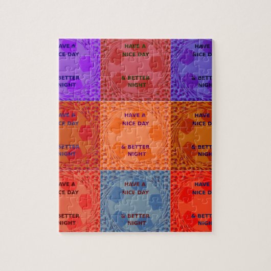 Geniet van een mooie dag & betere nacht Pop Art Pr Legpuzzel (Verticaal)