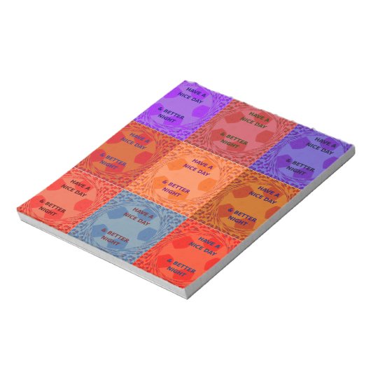 Geniet van een mooie dag & betere nacht Pop Art Pr Notitieblok (Linkerzijde)