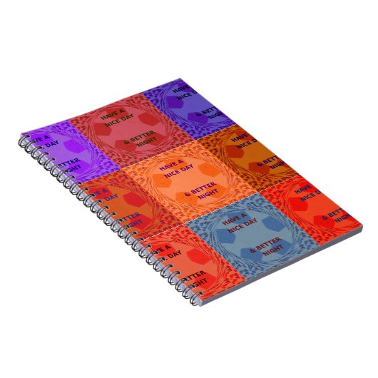 Geniet van een mooie dag & betere nacht Pop Art Pr Notitieboek (Rechterzijde)