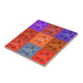 Geniet van een mooie dag & betere nacht Pop Art Pr Tegeltje (Zijkant)