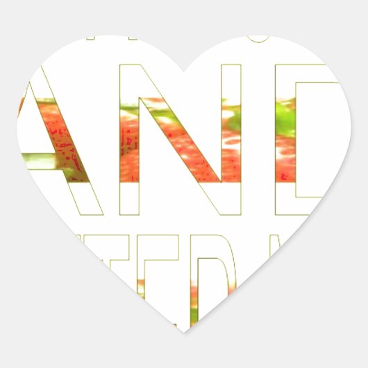 Geniet van een mooie dag en een betere nacht art p hart sticker (Voorkant)