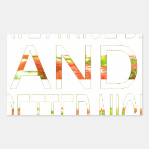 Geniet van een mooie dag en een betere nacht art p rechthoekige sticker