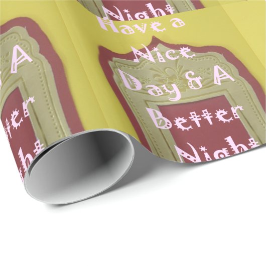 Geniet van een mooie dag en een betere nacht ingel cadeaupapier (Rol Hoek)