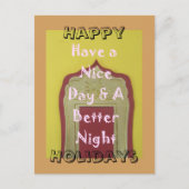 Geniet van een mooie dag en een betere nacht ingel feestdagenkaart (Voorkant)