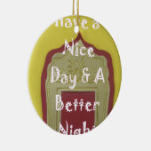 Geniet van een mooie dag en een betere nacht ingel keramisch ornament (Rechts)