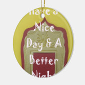 Geniet van een mooie dag en een betere nacht ingel keramisch ornament (Links)