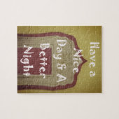 Geniet van een mooie dag en een betere nacht ingel legpuzzel (Horizontaal)