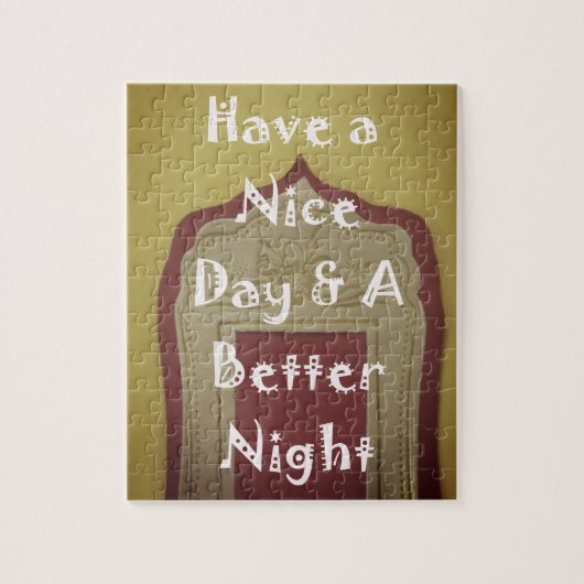 Geniet van een mooie dag en een betere nacht ingel legpuzzel (Verticaal)