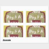 Geniet van een mooie dag en een betere nacht ingel rechthoekige sticker (Vel)