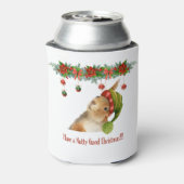 Geniet van een Nutty Good Christmas Squirrel Holid Blikjeskoeler (Blikje Achterkant)