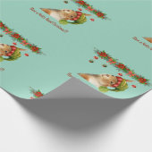 Geniet van een Nutty Good Christmas Squirrel Holid Cadeaupapier (Hoek)