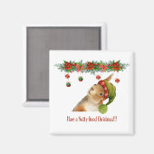 Geniet van een Nutty Good Christmas Squirrel Holid Magneet (Voorkant / Achterkant)