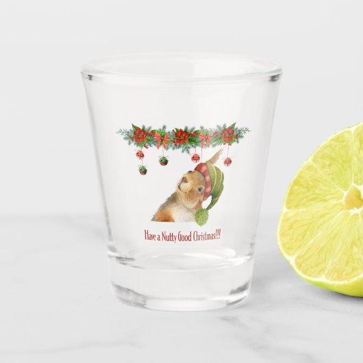 Geniet van een Nutty Good Christmas Squirrel Holid Shot Glas (Voorkant)