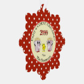 Geniet van een oubollige kerst! Popcorn Ornament K (Rechts)