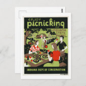 Geniet van een picknick aan de Indiana State Parks Briefkaart (Voorkant / Achterkant)
