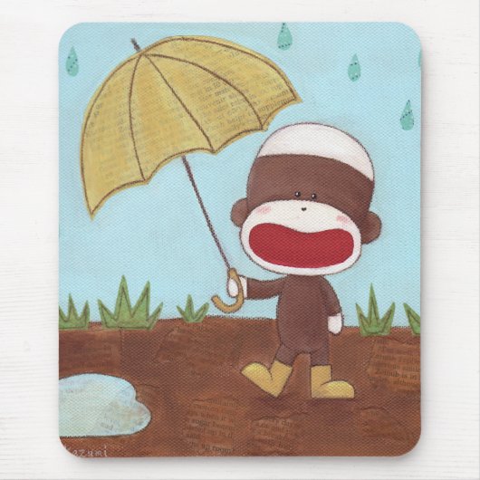 Geniet van een regenachtige dag Mousepad Muismat (Voorkant)