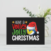 Geniet van een Volley Jolly Christmas Volleyball v Kaart (Staand voorkant)