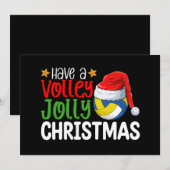 Geniet van een Volley Jolly Christmas Volleyball v Kaart (Voorkant / Achterkant)